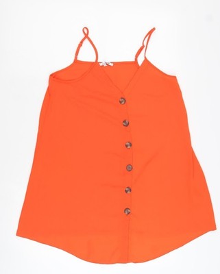 Pep&Co Damen orange Polyester Camisole Tank Größe 8 V-Ausschnitt