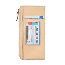 Leatherboss Genuine Leather Womens All in One Credit Business Card Case Holde...