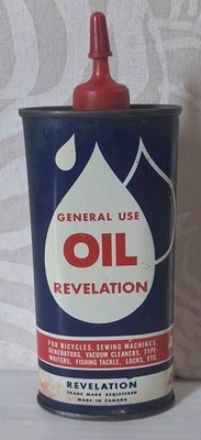 RARE VINTAGE HUILE REVELATION GENERAL USE OILER 4OZ CANADIAN CAN
