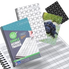 Superior Register Premium Check Book & Debit Card Ledger Notebook, 4-Pack