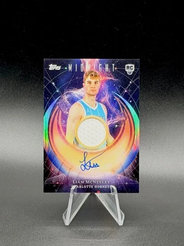 LIAM MCNEELEY 2025-26 Topps Midnight Rookie Jersey Patch Autographs
