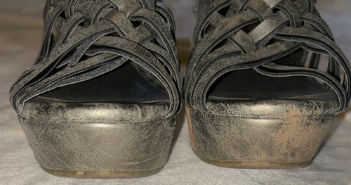 Corkys size 6 Pewter/gray wedge sandals - Picture 6 of 10