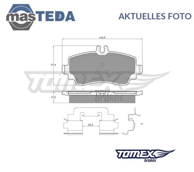 TX 12-76 SATZ BREMSBELÄGE BREMSKLÖTZE VORNE TOMEX BRAKES NEU OE QUALITÄT