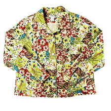 Coldwater Creek Women's XL Colorful Floral Jacket Blazer RN 98516