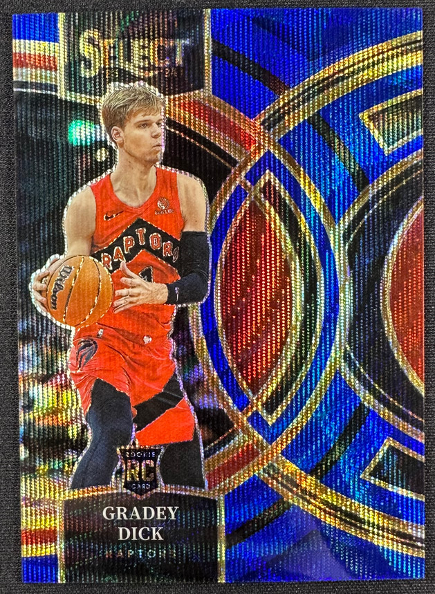 Gradey Dick 2023-24 Panini Select 48/75 Premier Blue Wave RC Raptors #126
