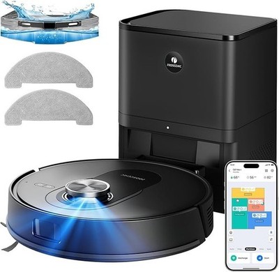 Proscenic Q8 Max+ Robot Vacuum Cleaner with Wiping Function, 8000 Pa 200 Min Vac