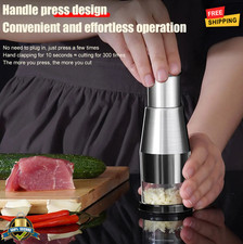 1 pc Manual Garlic Chopper Handheld Crusher Slicer Kitchen Vegetable Tool
