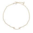 TIFFANY&CO T Smile Mini Bracelet Diamant 18KPG Or Rose Rose Femme d'occasion