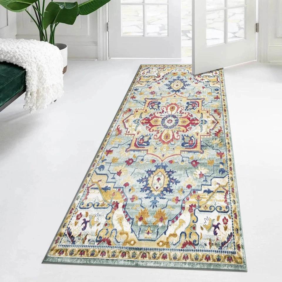 Traditional Large Rug Modern Hallway Runner Living Room Bedroom Carpet Mat - Image 3 of 4