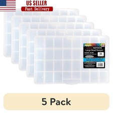 5 PACK Bead Storage Box 32 Compartments Portable Organizer Craft Office Garage