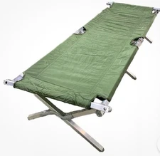 NEW Genuine US Military Issue Compact Lightweight Foldable Aluminum Sleeping Cot