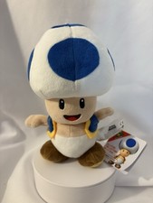 Little Buddy Super Mario Bros 8" Blue Toad Koopa Stuffed Animal Plush Toy Doll