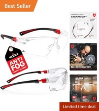Lightweight Wraparound Safety Glasses with 100 UV Protection   Adjustable Fit