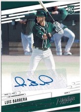 2021 Panini Chronicles Prestige Luis Barrera (A's) Rookie Auto Card No PR-LB RC