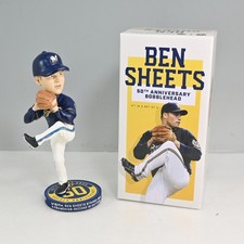 2021 Milwaukee Brewers Ben Sheets 50th Anniversary Bobblehead In Box