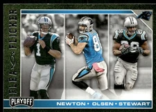2017 Panini Playoff Flea Flicker Jonathan Stewart/Cam Newton/Greg Olsen #19