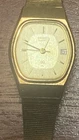 Seiko Vintage Quartz Gold Tone Day/Date Analog Tonneau Men's Wristwatch