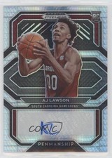 2021-22 Panini Prizm Draft Picks College Penmanship Hyper AJ Lawson Auto 4pn