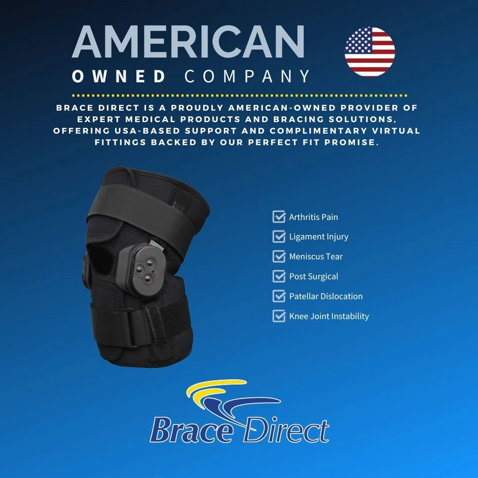 Plus Size External Hinged Knee Brace with Compression Wrap for Big & Wide Thighs - Image 2 of 4