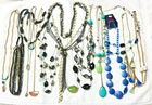 Vintage 2 Now Necklace Lot 1 LB Beads Pendant Tassel Faux Pearl Lucite n822
