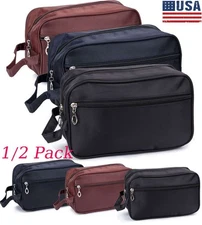 1/2Pcs Men Women Cosmetic Makeup Bag Travel Toiletry Shaving Organizer Dopp Kit