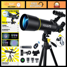 70mm Aperture 400mm Refractor Telescope for Kids  Adults, Portable with Tripod
