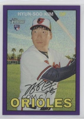 2016 Heritage High Number Chrome Purple Refractor Hyun Soo Kim Rookie RC 2f9