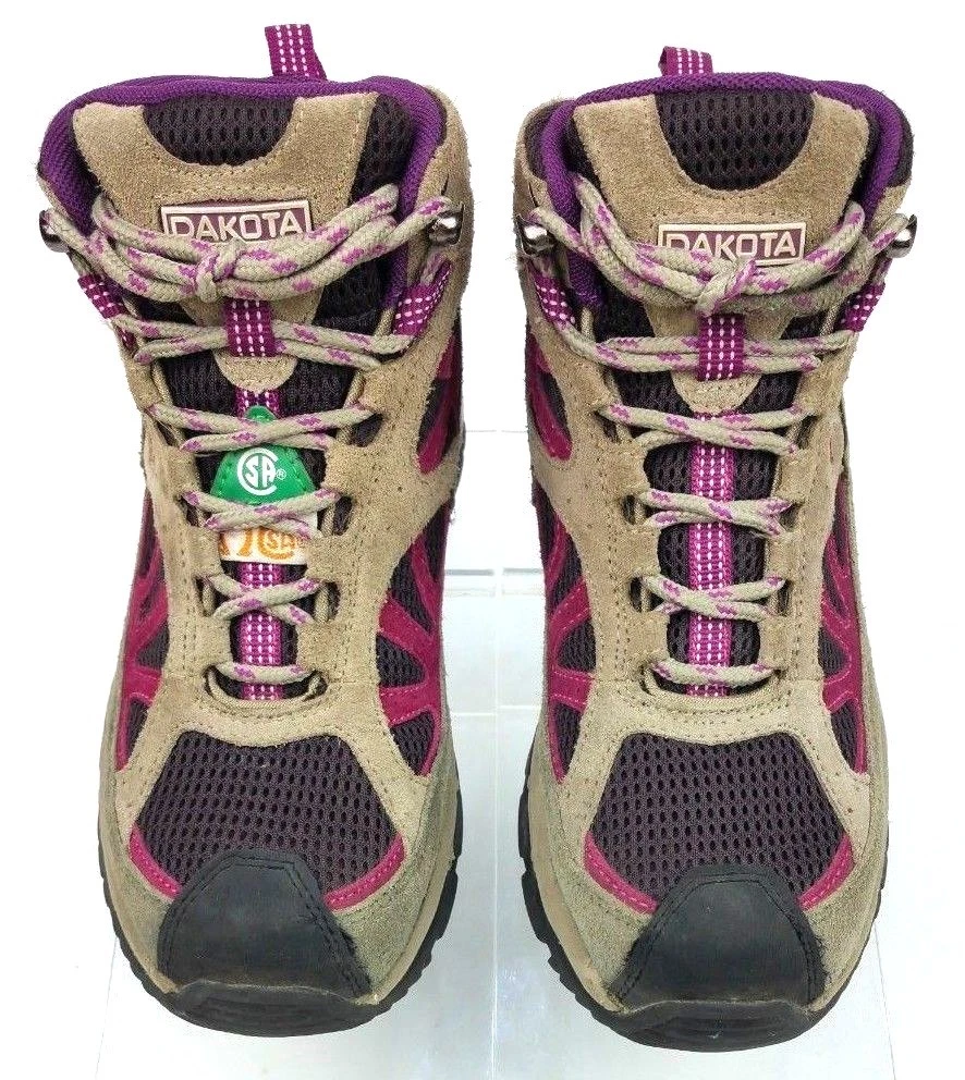 Purple work deals boots
