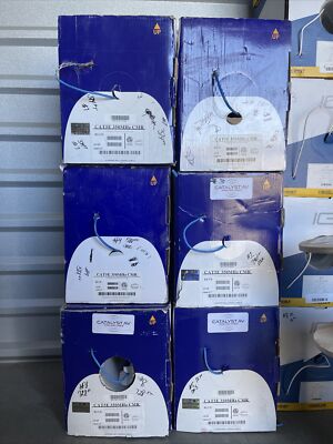 3668' Spool CatalystAV CAT5E 350MHZ CMR Unshielded Twisted Pair Blue 24/4P
