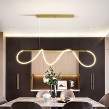 Modern Line Pendant Light Ceiling Hanging Lamp Kitchen Dining Room Art Decor