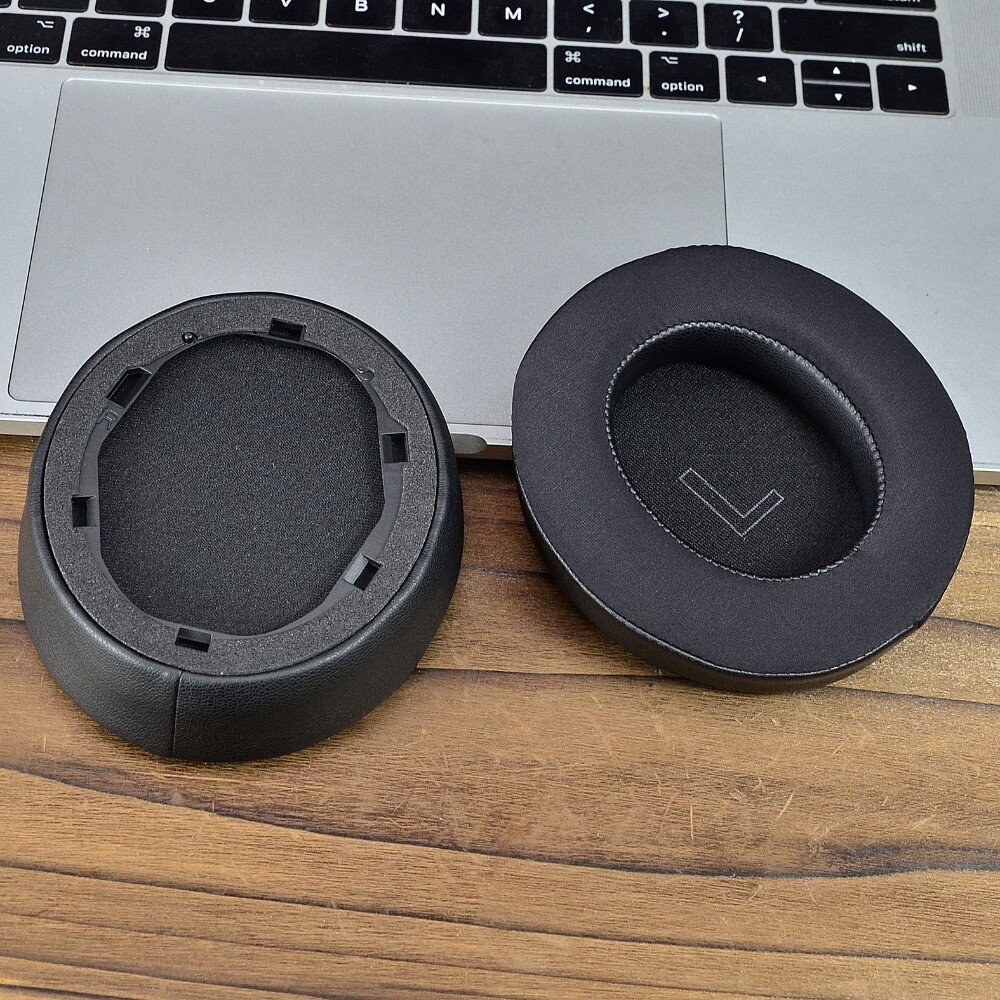 XBERSTAR Ersatz-Ohrpolster Für Anker Soundcore Life Q30/Q35 – Netzstoff-Schaumstoff-Pads, Schwarz, Bequem & Geräuschdämmend