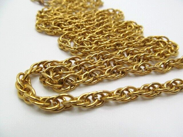 Yellow Gold Plate Continuous Interlocking Oval Li… - image 4