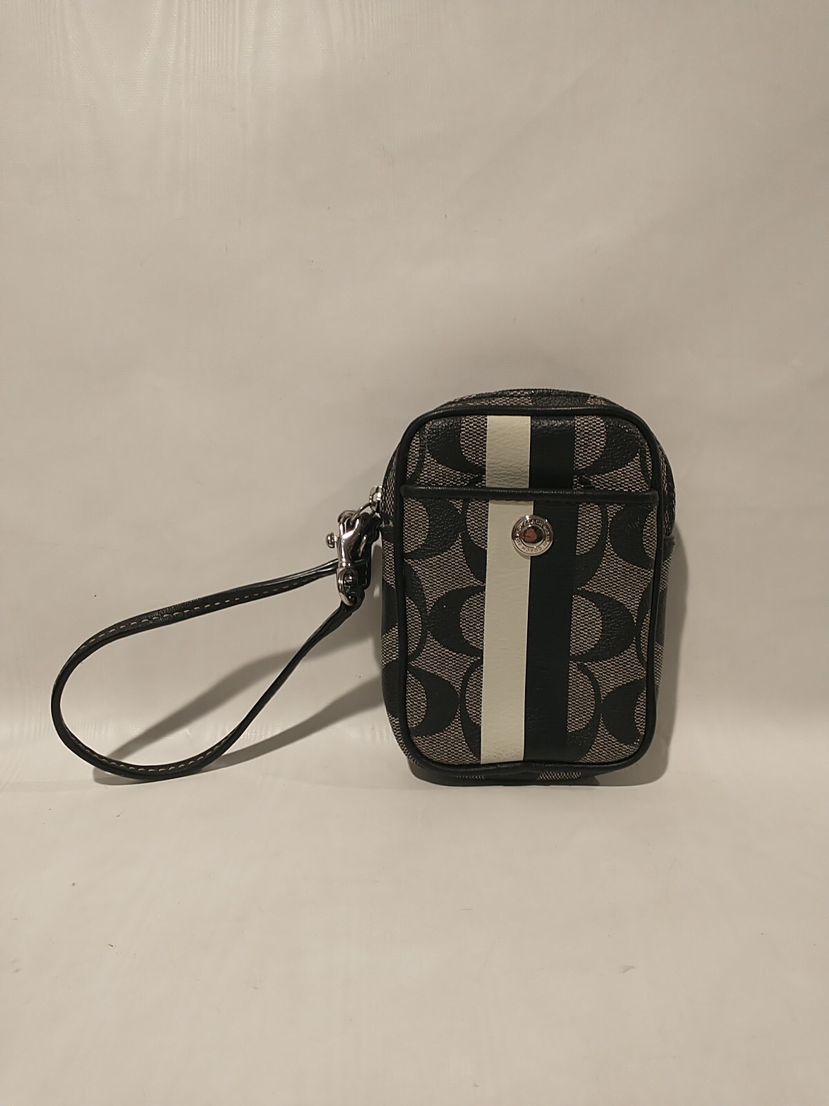 Coach Womens Gray Black Rectangular Zippered part… - image 8