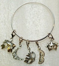 Mardi Gras Bangle Charm Bracelet Mardi Gras Masquerade Masks Jewelry
