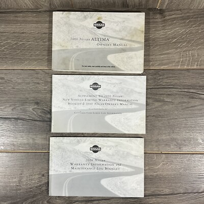 OEM Genuine 2000 Nissan Altima Owner's Manual Maintenance Log Booklet