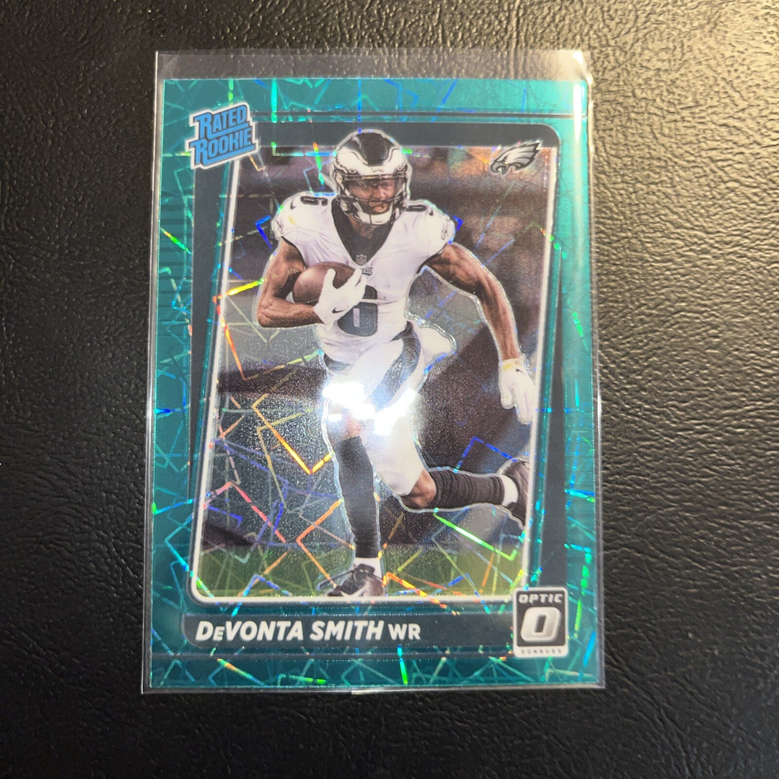 2021 Donruss Optic Devonta Smith Green Velocity Prizm Rated Rookie RC #205