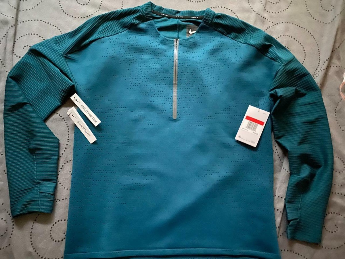 NIKE TECH PACK LONG SLEEVE COOL ZONED RUNNING SPHERE TOP SIZE L 