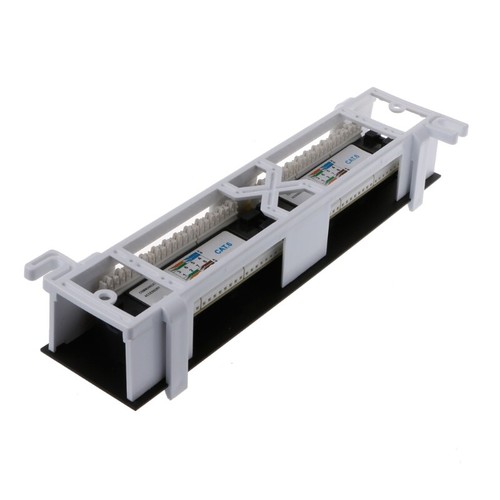 CAT6 Patch Panel Wall-Mount and Rack Mount RJ45 Networking Patch Panel 12 Ports - Afbeelding 3 van 6