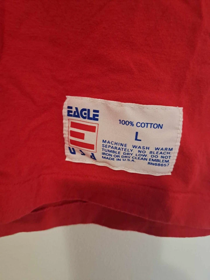 Vintage Eagle USA Fraternity Shirt, Alpha Omega- Size Large-  Made in USA (27) - image 4 of 4