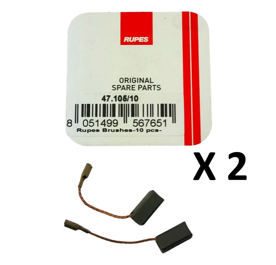 Rupes Charbon / Carbon brush x 2 - LH12/15/16/18/21/75 BR63/65 BA215 BK15AE