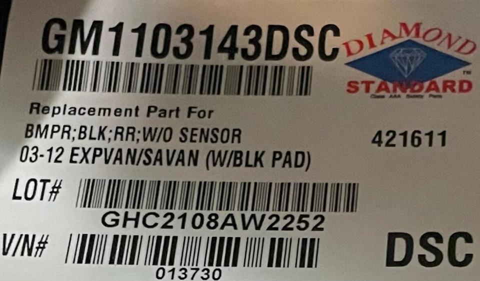 Parachoques trasero cheverlet Express 2500 1998 a 2013 Foto 2 de 2