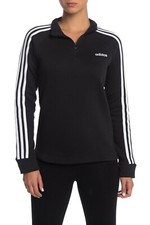 adidas Women's Essentials 1/4 Fleece Track Jacket, Black, Small 8-10 , NWT