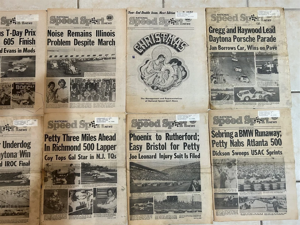1975 Speed Sport News Set of 10 Bob Donnie ALLISON Richard PETTY AJ Foyt UNSER - Image 3 of 3