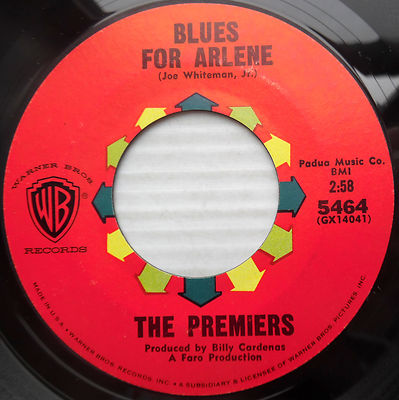 PREMIERS Garage Rock 45 RPM Vinyl Single b/w ANNIE OAKLEY F1709 vg++