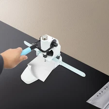 White Manual Single Hole Punching Machine Paper Hole Puncher for School / Office