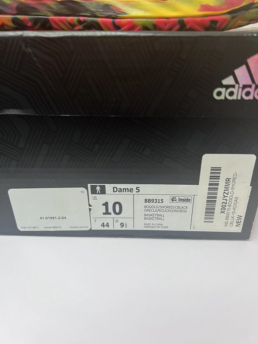 Adidas Damian Lillard Dame 5 Gold Goose BB9315 Basketball Shoes Sneakers Size 10