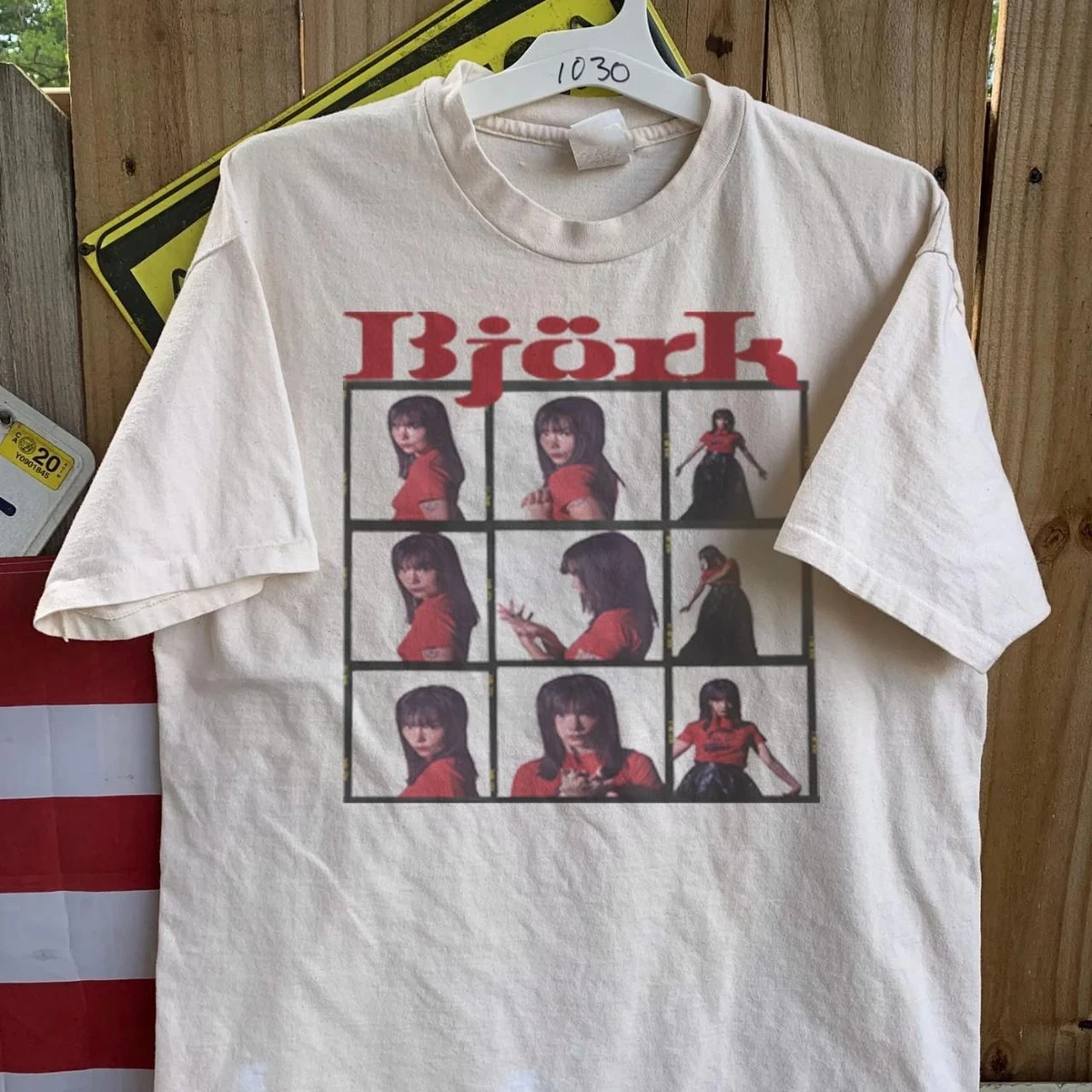 Bjork t shirt 90s white short sleeve tee classic Unisex Men Women