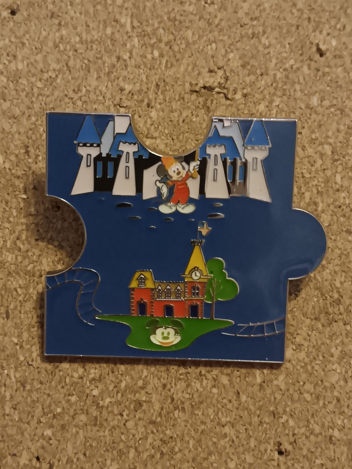 Disneyland 65th Anniversary Puzzle Pin Bottom Center