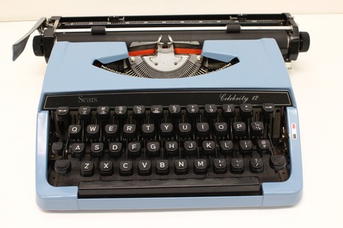 Gorgeous SEARS Vintage 1964 CELEBRITY 12 Portable Typewriter In Hard Case -X - Picture 2 of 18