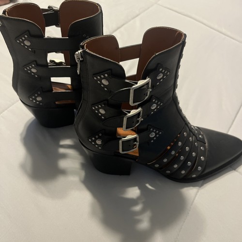 Coach Phoebe Studded Leather Booties Size 10B Black Women’s Boots